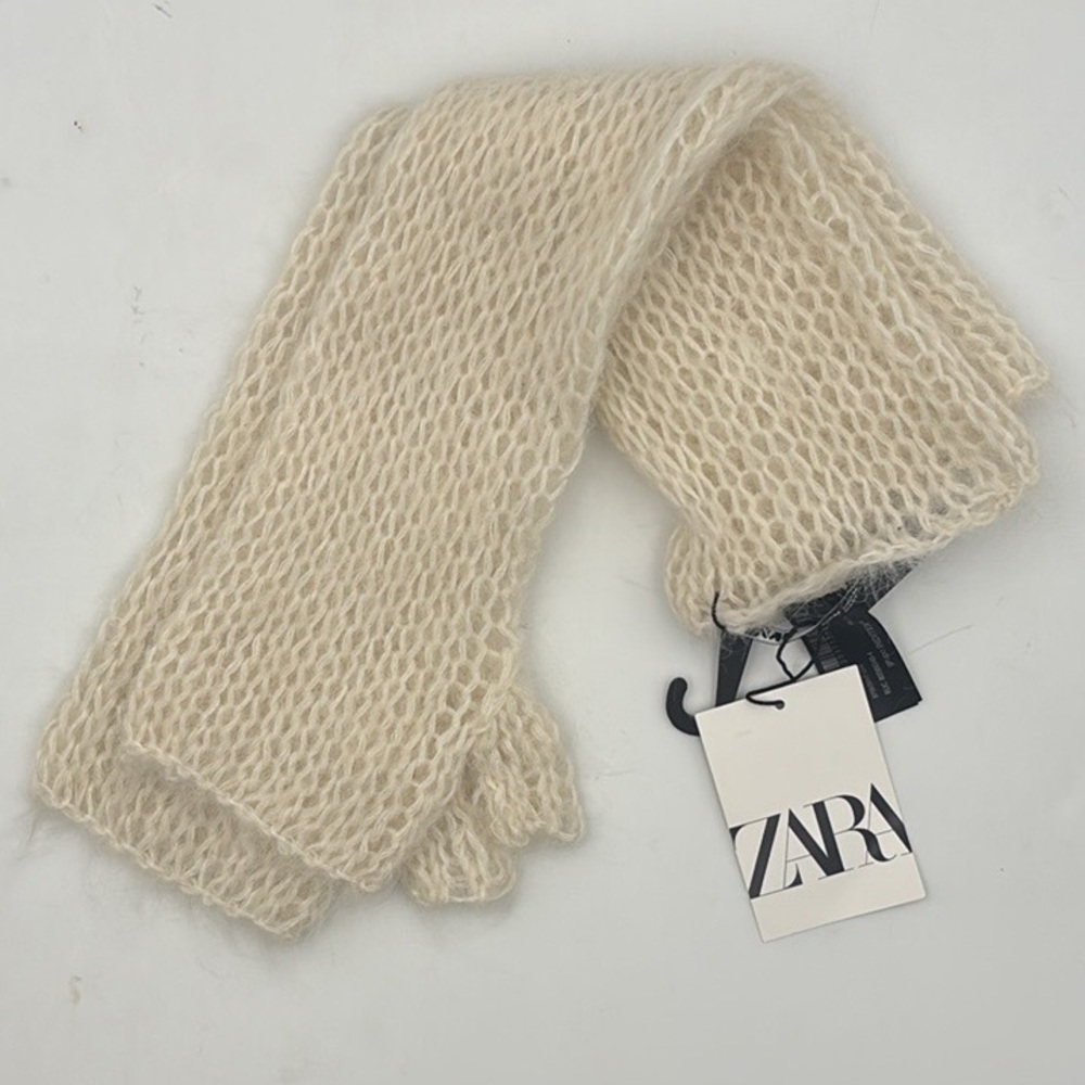 Zara  Long Alpaca Wool Blend Fingerless Gloves